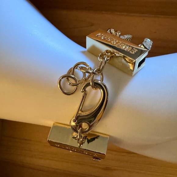 Stack 14k gold over stainless steel and Cz bracelet. - Picture 2 of 4